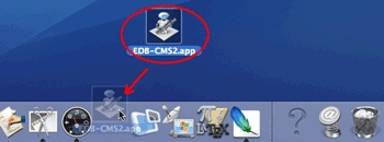 EDB-CMS2.appアイコンをDockへドラッグ＆ドロップ